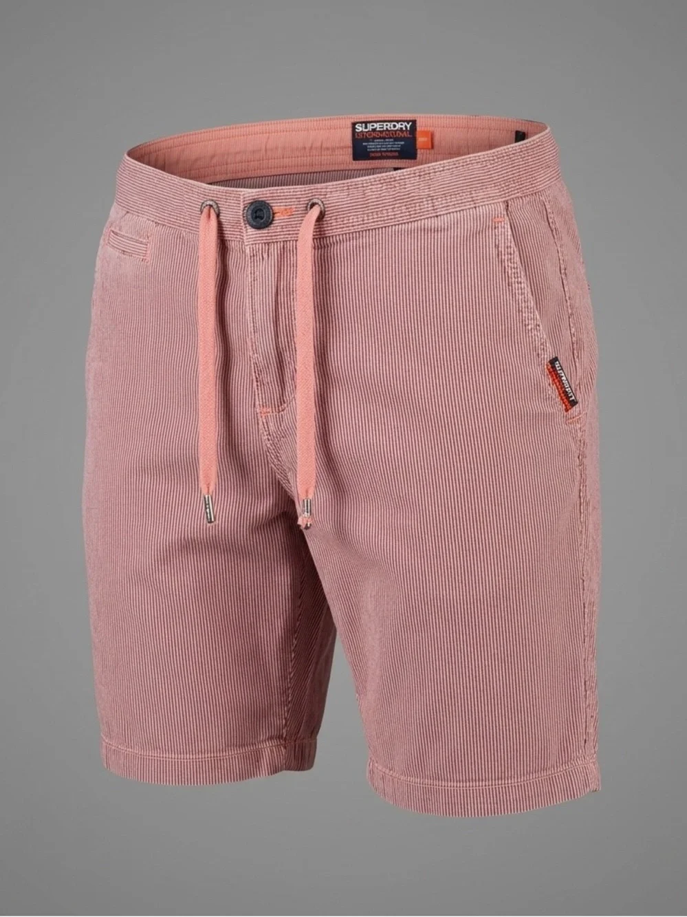Superdry Men's Dusty Pink Corded Drawstring Shorts